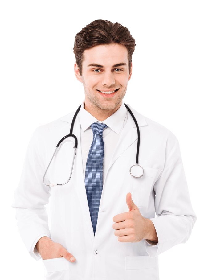Doctor smiling with stethoscope